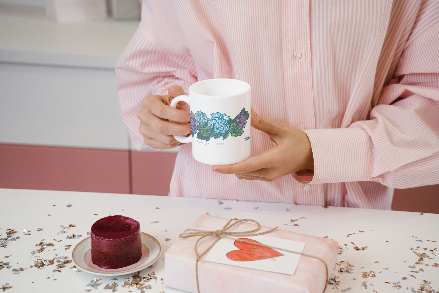 Hydrangea Hedgerow Mug by CFNZ