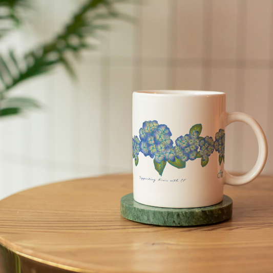 Blue Hydrangea Mug by CFNZ - Limited stock remaining