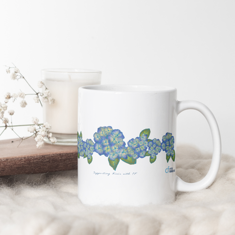 Blue Hydrangea Mug by CFNZ - Limited stock remaining