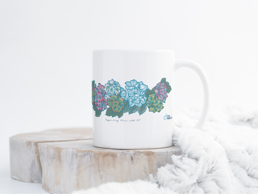 Hydrangea Hedgerow Mug by CFNZ